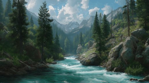Alpine River puzzle preview